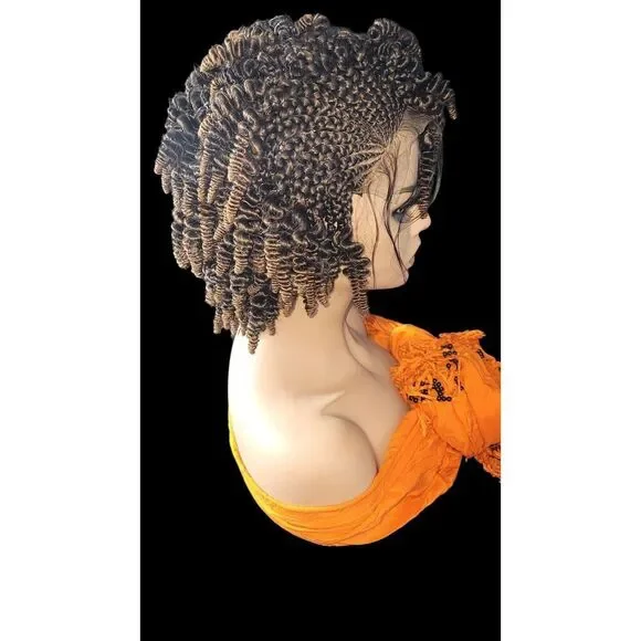 Braided Wig Handmade Micro Millions Braids, Short Kinky Twists, NWT, Short - Picture 15 of 15